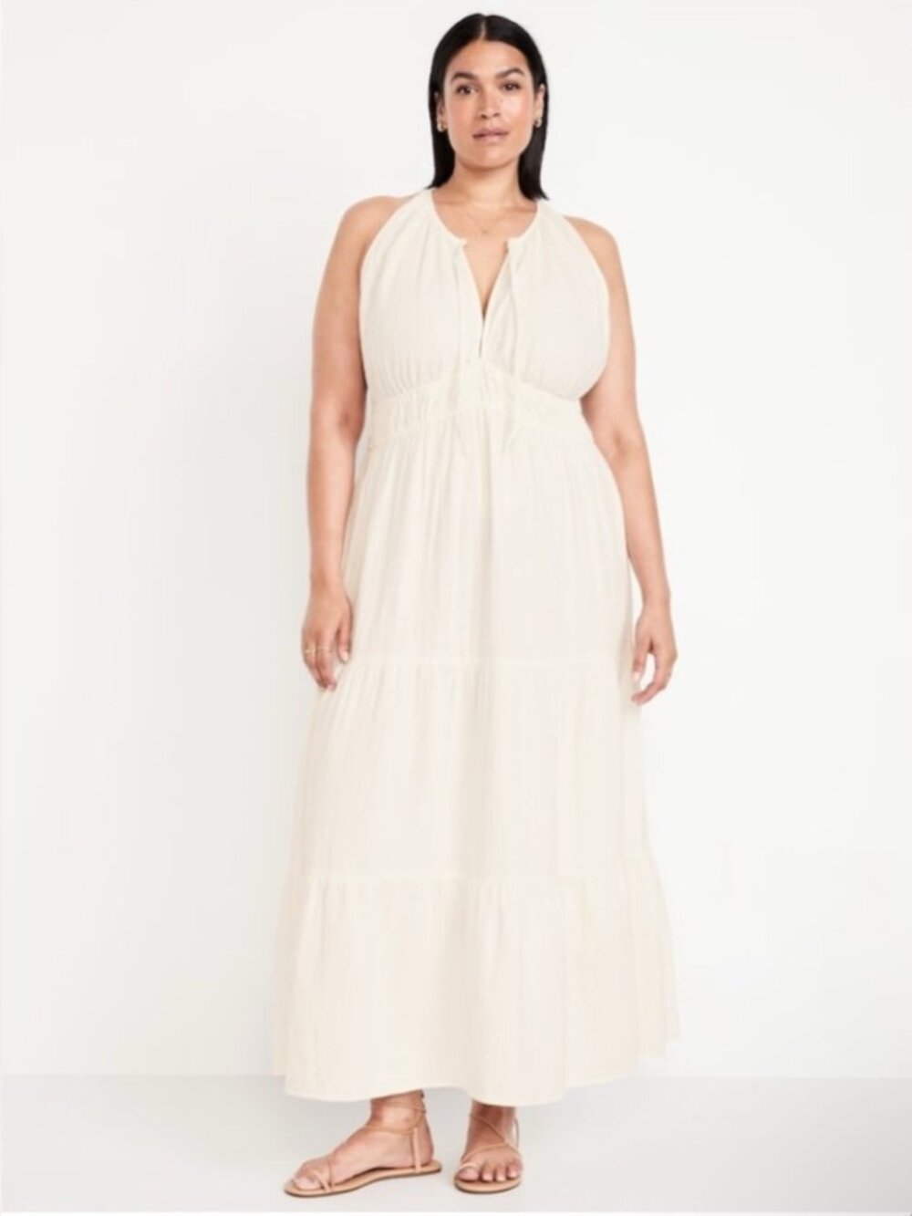 Old Navy Fit & Flare Crinkle Gauze Maxi Dress - XL - EUC